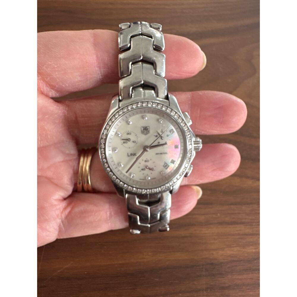Tag Heuer Ladies Stainless Steel Diamond Chronograph Quartz Watch Cfj1314